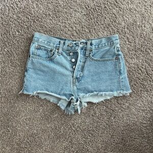 Re/Done Light Blue Jean Shorts